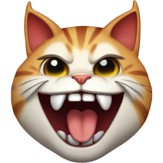 Cat laughing with devil horns  emoji