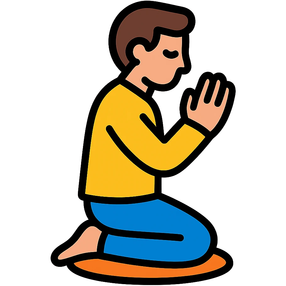 colored icon of a man praying emoji