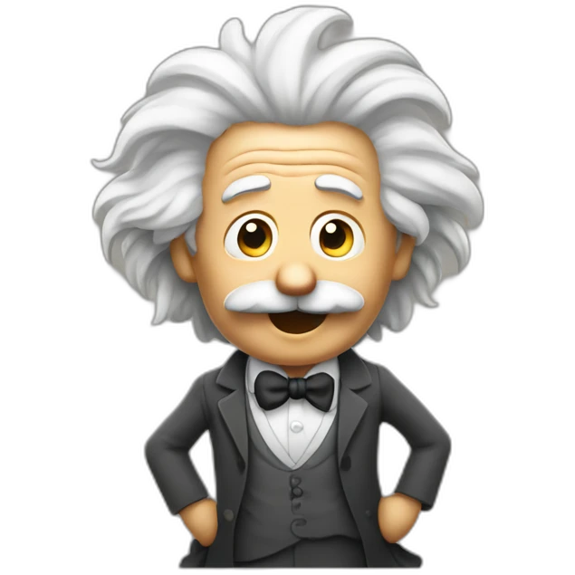 einstein shrugging with arms up emoji