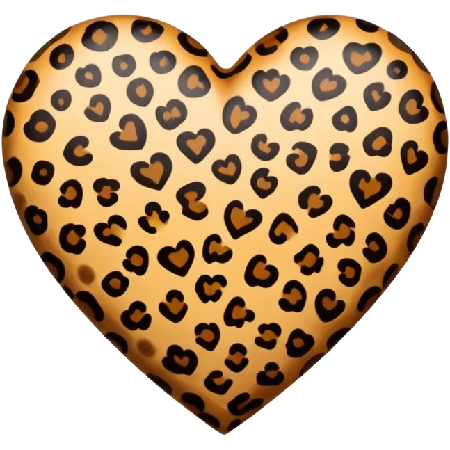 heart with leopard pattern inside emoji