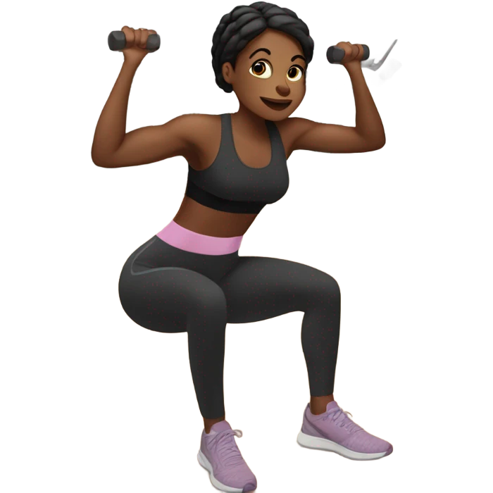 Girl at Barry’s bootcanp emoji