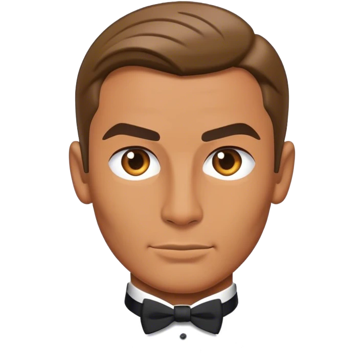 Cinematic Realistic James Bond Pop Culture Emoji, depicted with suave sophistication and dynamic action rendered with crisp details and cinematic lighting that capture his legendary cool. emoji