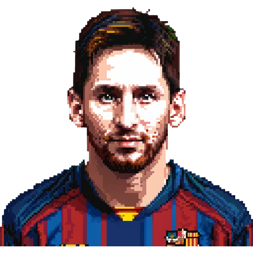 portrait of Lionel Messi emoji