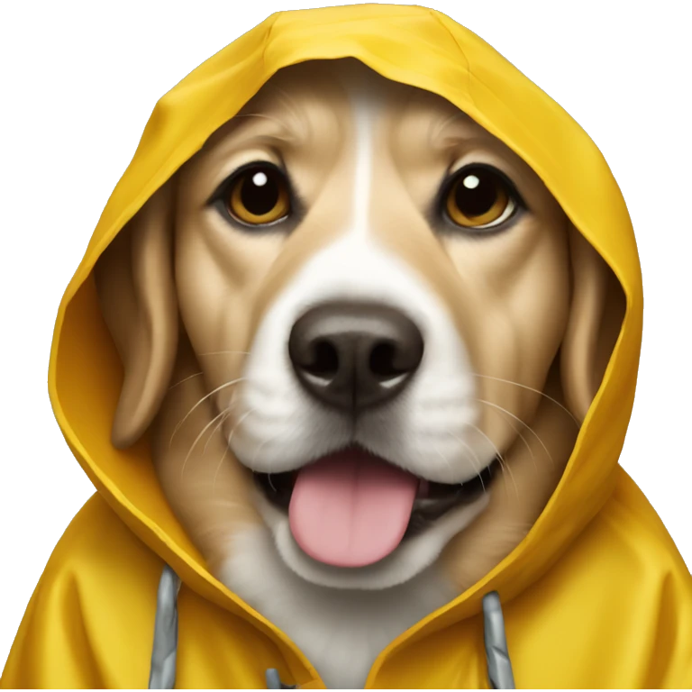 Dog in raincoat emoji