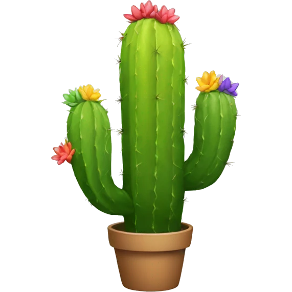 Cactus rainbow emoji