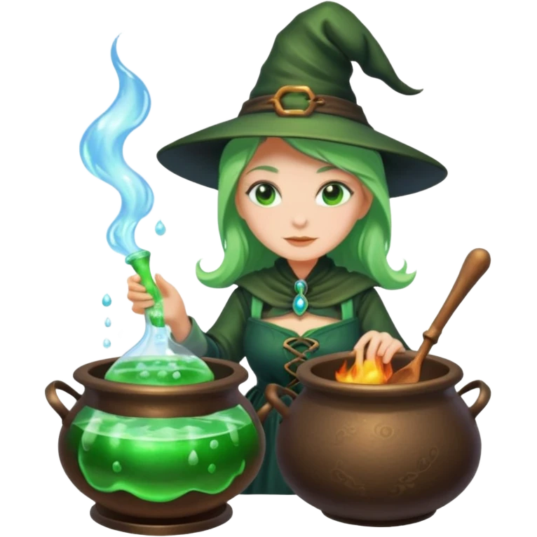green witch cooking potion emoji