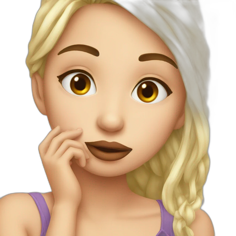Girl kissing emoji
