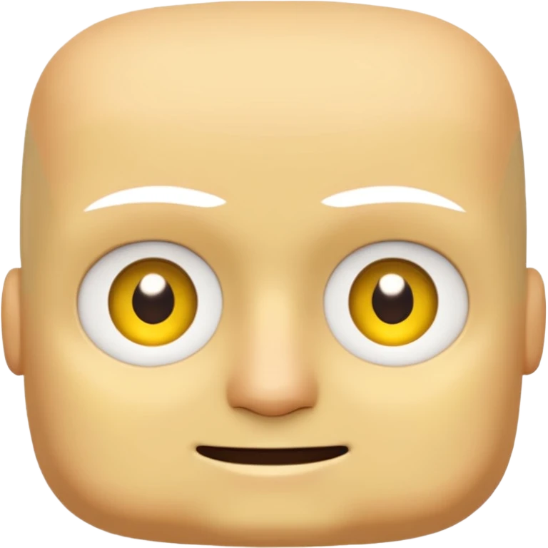 An Roblox Noob Face With An Normal expresion (Just An Bald Yellow Square With Eyes And Mouth) (An Litelar Yellow Square) emoji