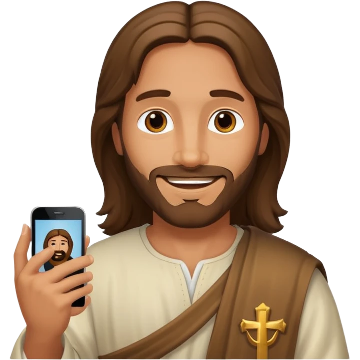 Jésus sur son téléphonesur son téléphone emoji