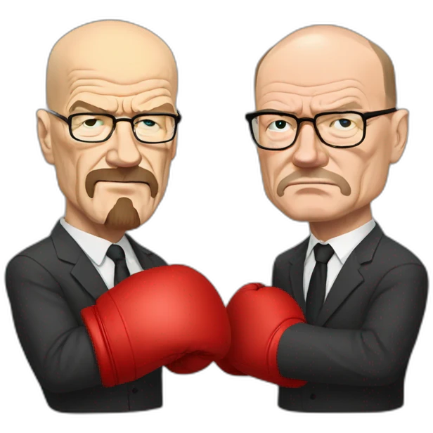 Walter white boxing with trump and putin emoji