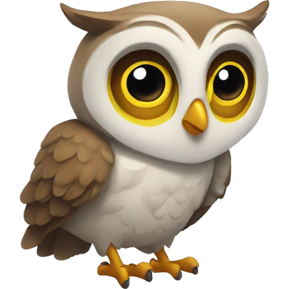 Owl with a heart emoji