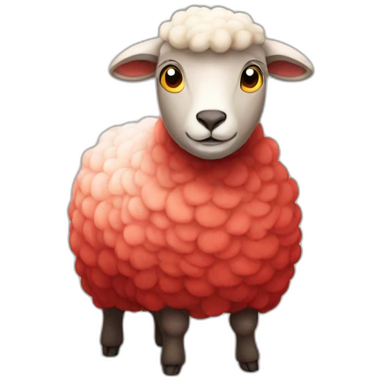 red sheep emoji