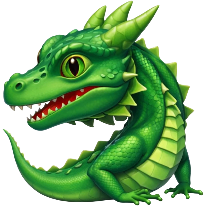 Dragon breathing frog instead of fire emoji