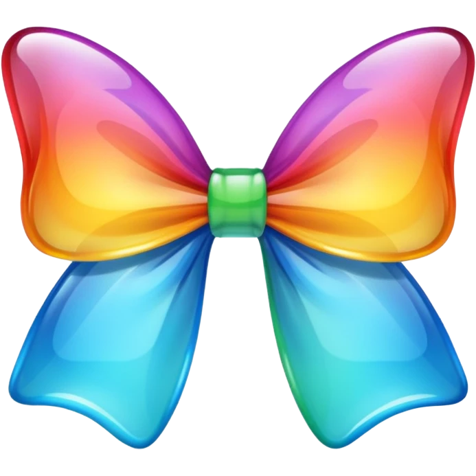 Colorful glass bow emoji