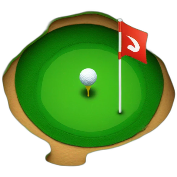 golf hole with red flag emoji