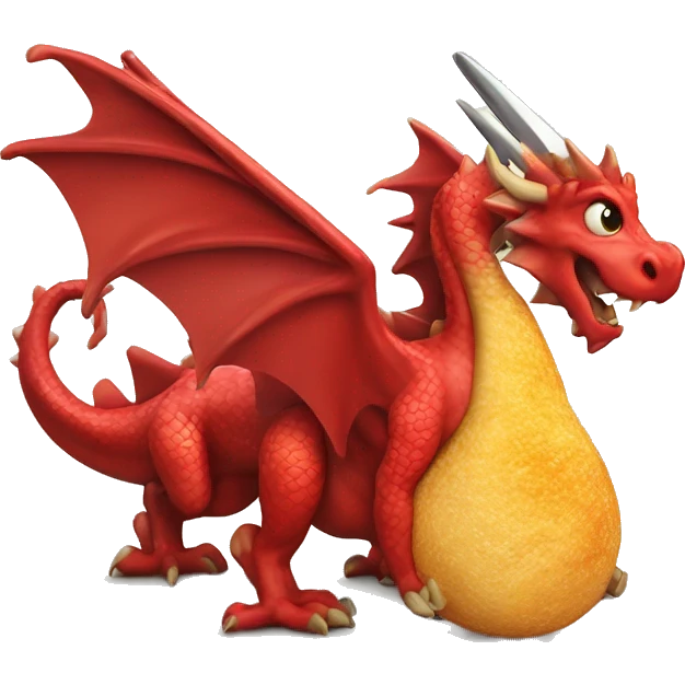 Welsh dragon on a KETO diet emoji