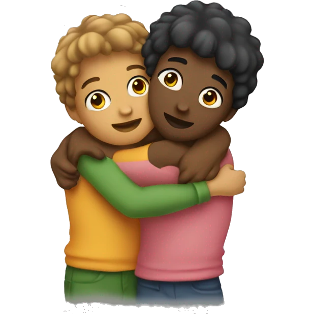 Two bestfriends hugging emoji