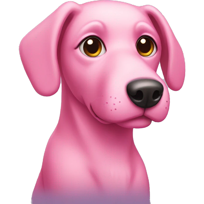 pink dog emoji