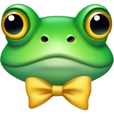 Frog with bow emoji