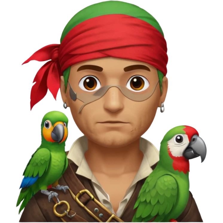 pirate and parrot emoji