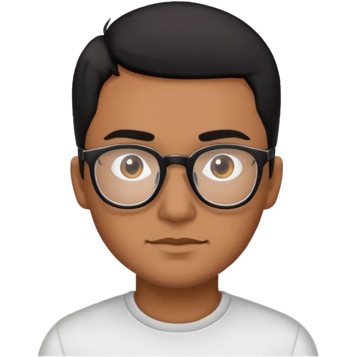Latino man with very short hair and glasses emoji