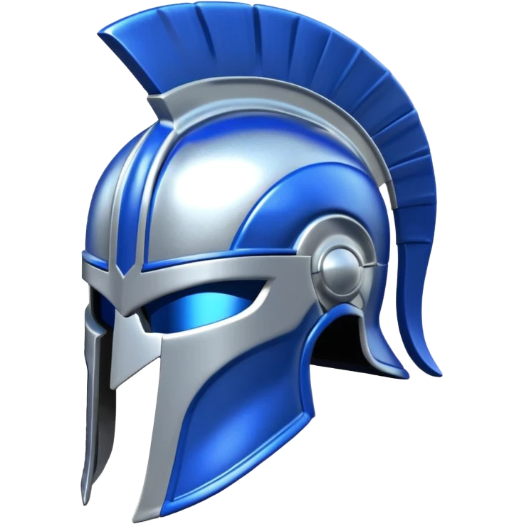 Silver and Blue Spartan Helmet emoji