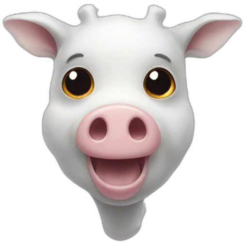 Ghost of a giraffe pig emoji