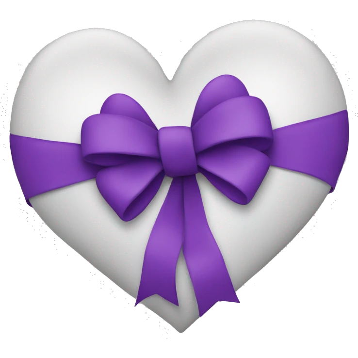 Heart with a purple bow emoji