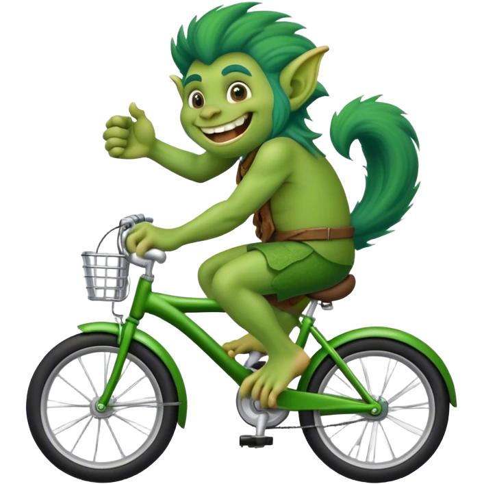 troll with a bike emoji