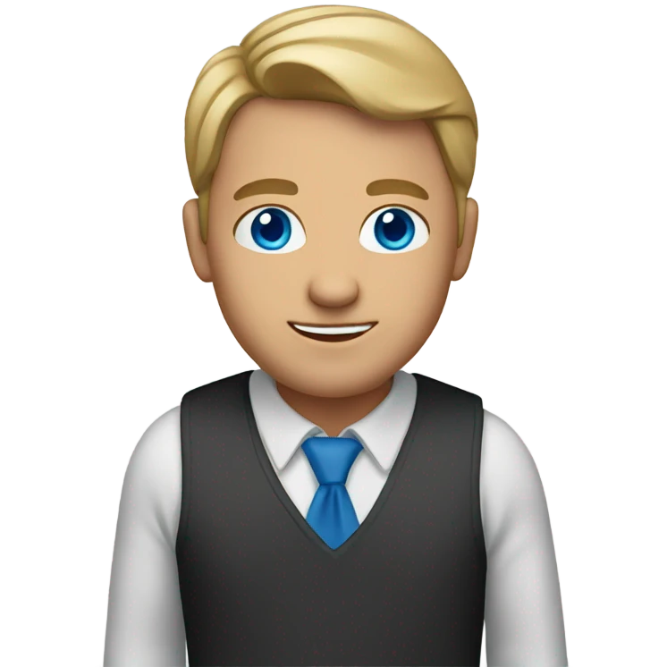 Teacher with blue eyes  emoji