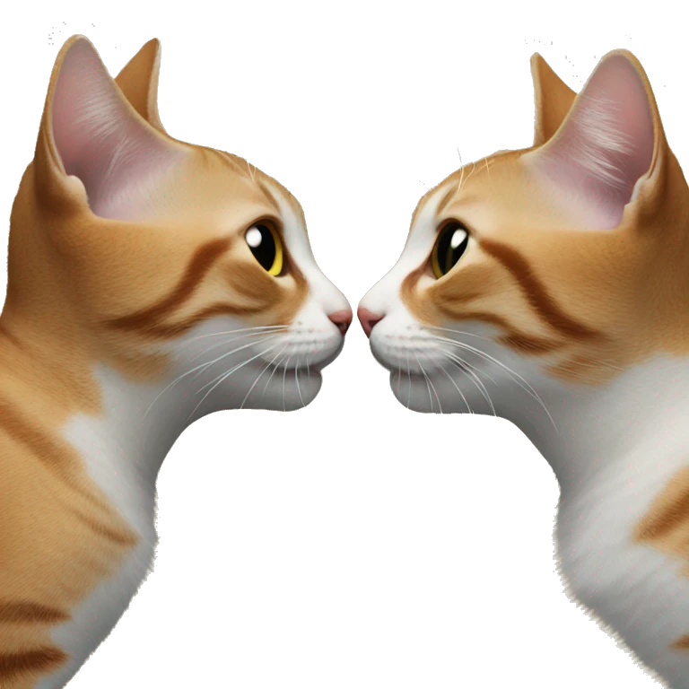 two cats kissing emoji