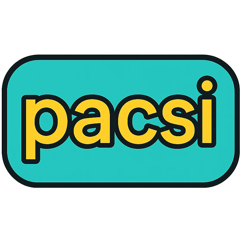 modern, clean text image with the word 'pacsi' centered, correct spelling, no emoji or face emoji