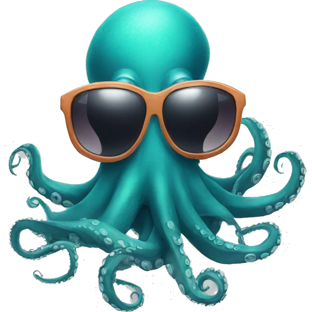Octopus with sunglasses emoji