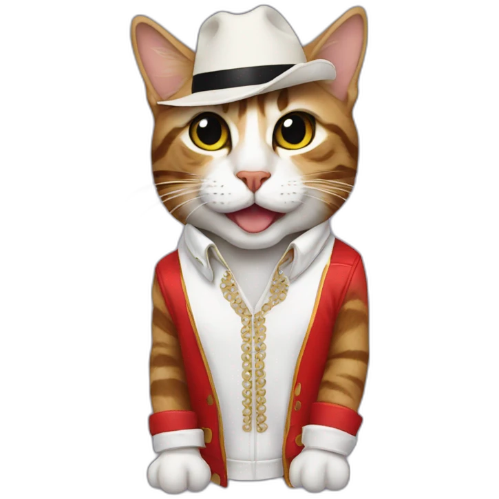 Cat with michael jackson outfit emoji