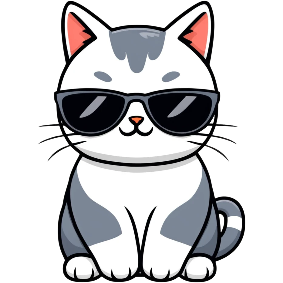 Cat with sunglasses emoji