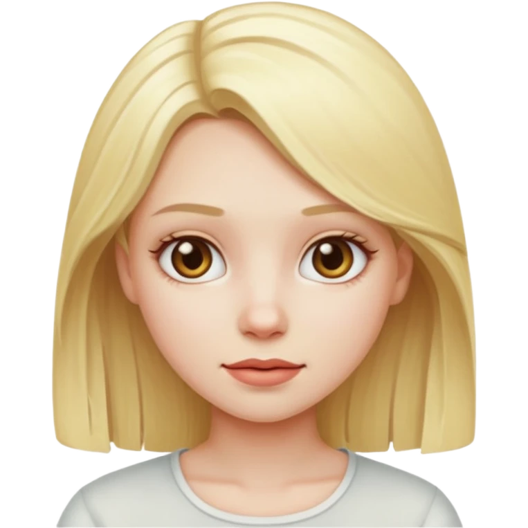 Blonde girl farting emoji