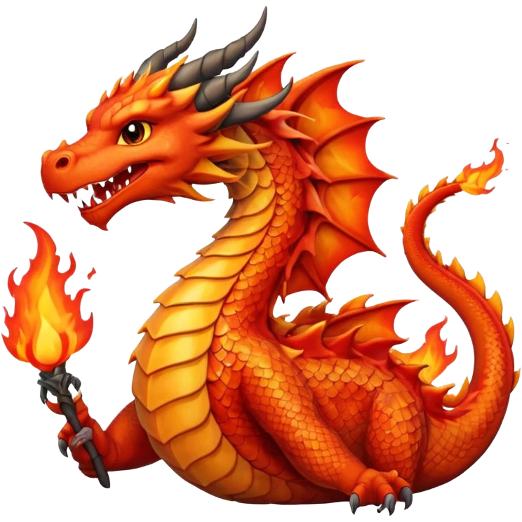Fire dragon emoji