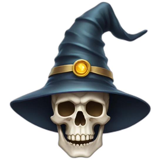 skull with wizard hat emoji