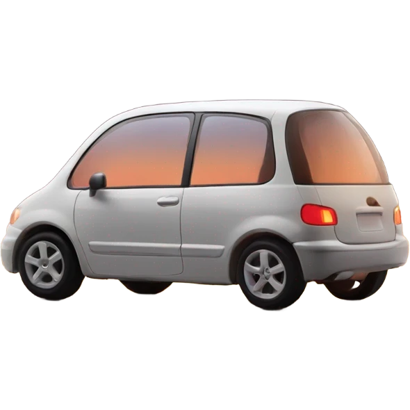 Car with background sunset emoji