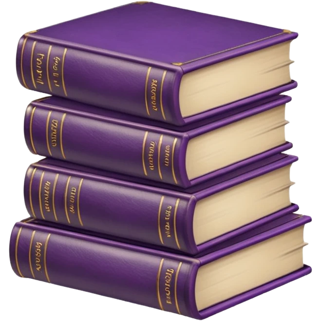 purple studying books emoji
