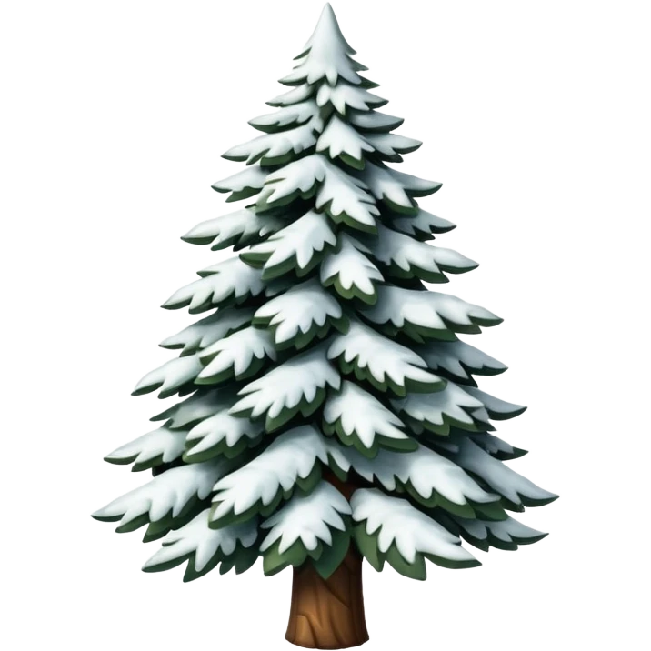 snow covered tree emoji