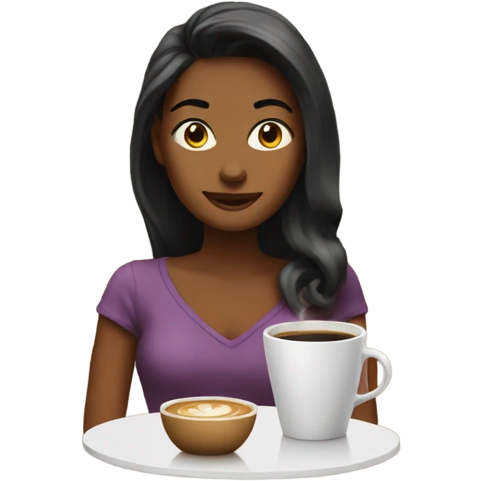 Dayna with a coffee emoji