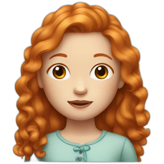 Ginger girl with birthmark emoji