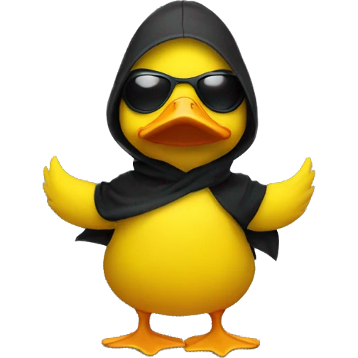 Yellow duck robber emoji