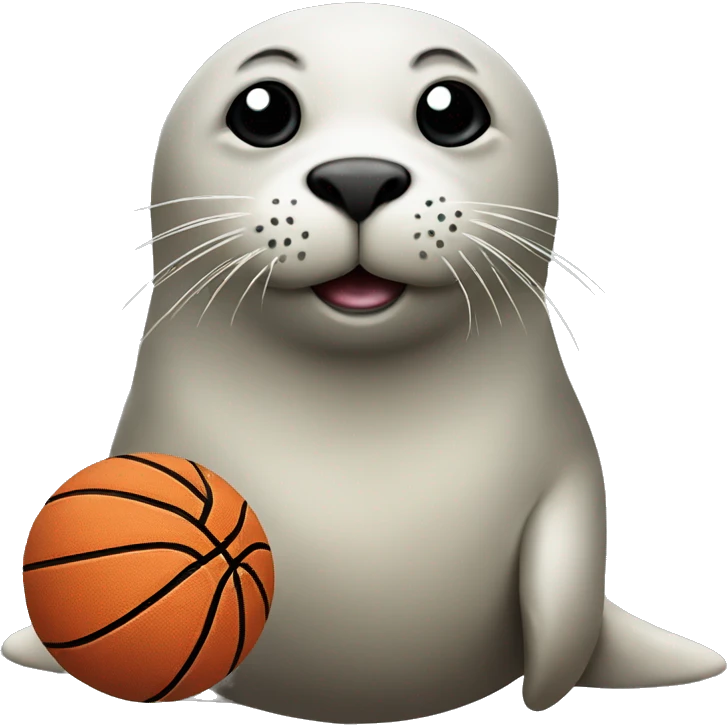 Seal with a basketball  emoji