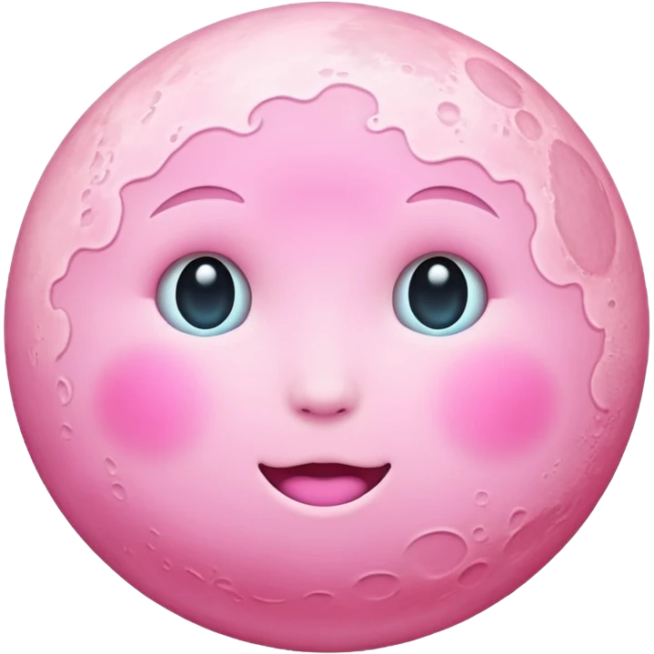 Pink moon emoji