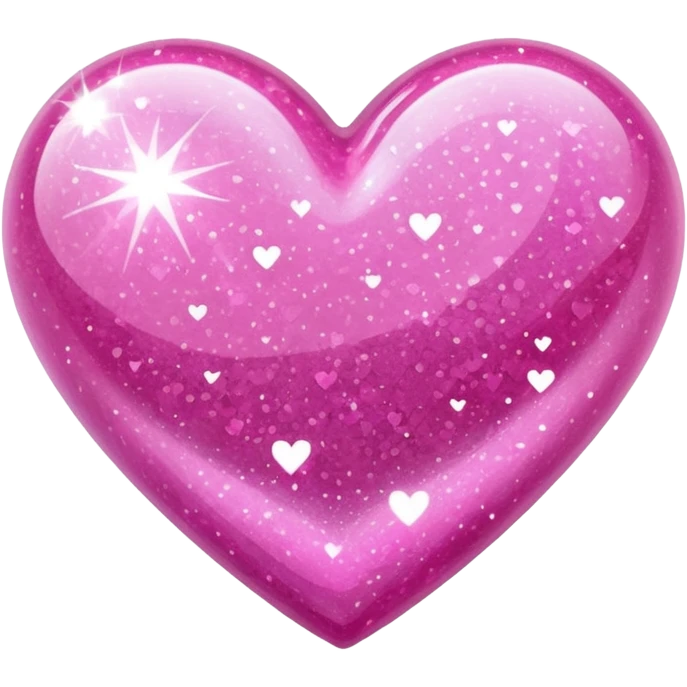 glitter pink heart emoji