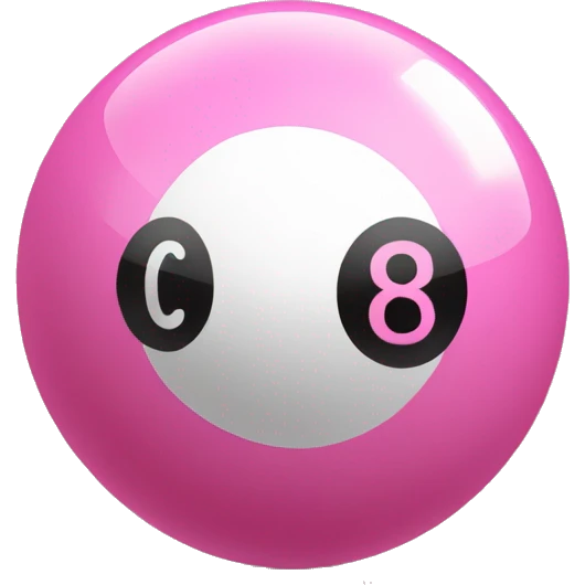 pink 8 ball emoji