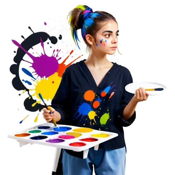 Painter girl emoji