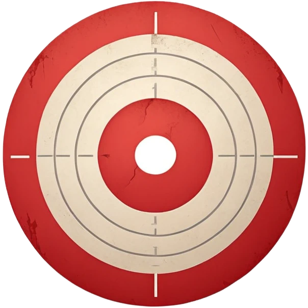 A target or bullseye with a painful face, representing a business pain point emoji